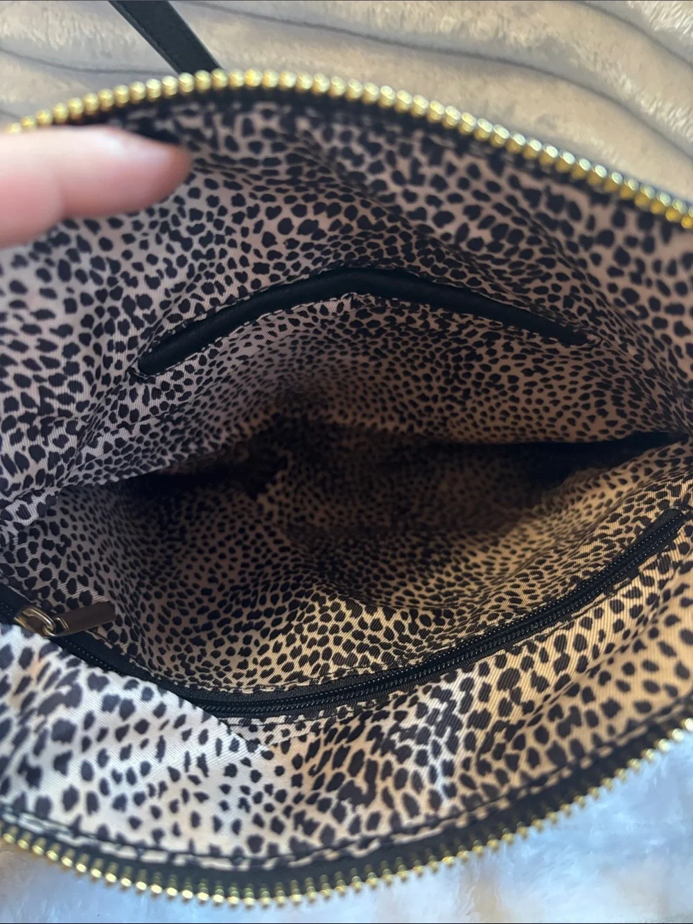 Black Stylish Crossbody Bag with Tassel EUC